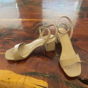 A New Day Beige Strap Heels